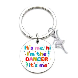 generic dancer gifts dance keychain dance accessories funny dance themed gifts for women girls teens sisters friends, large, silver