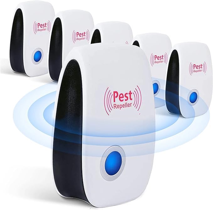 Orginal 2024 Ultrasonic Pest Repeller Indoor with 6 Pack – Human and Pet Safe–Pest Control for Home–Supermarket–Warehouse–Hotel–Restaurant