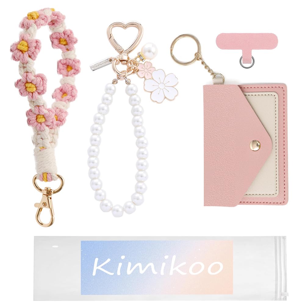 Kimikoo Keychain Wristlet keychain Wallet for Women Car Key Chain Bracelet Keychain Women keychain for keys