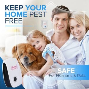 Orginal 2024 Ultrasonic Pest Repeller Indoor with 6 Pack – Human and Pet Safe–Pest Control for Home–Supermarket–Warehouse–Hotel–Restaurant