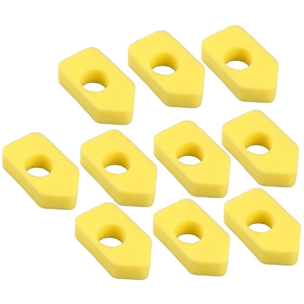 Soaying 10Pcs Yellow Air Filters for Stratton 698369 Power Equipment Air Filters Lawn Mower Parts