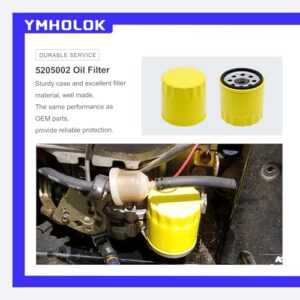 2PC 5205002 Oil Filter Fit for Kohler M18 M20 SV715 SV725 SV735 CV13S CV15S CV22S Engine 52 050 02 5205002S 52 050 02-S1 Oil Filter Lawn Mower/Tractor Extend Life Series Oil Filter