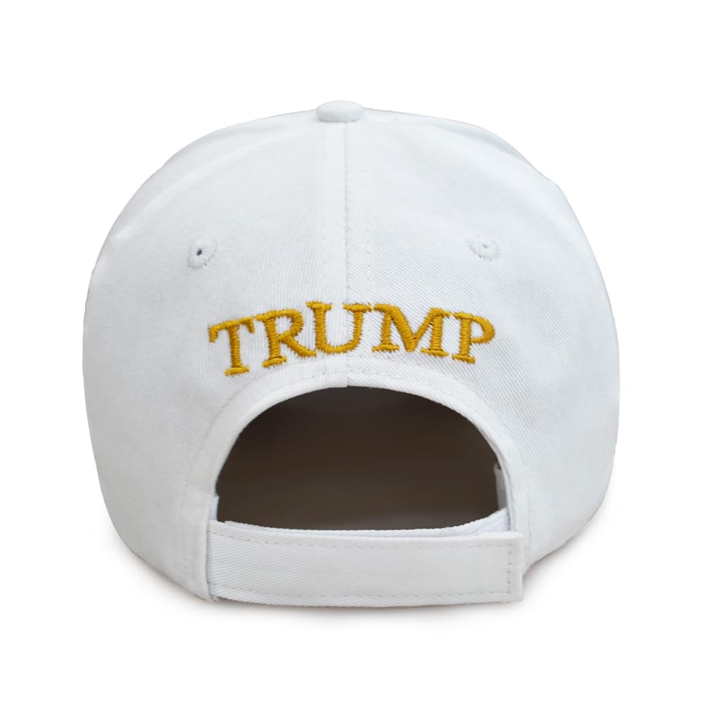 DISHIXIAO New Make America Great Again Hat Trump Letter Embroidery Baseball Cap MAGA 45-47 Peaked Cap White