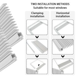 Window Air Conditioner, Side Panels and Frame Set, Adjustable Insulation AC Side Panels Dust-proof AC Side Panels AC Accessories for Winter and Summer Air Conditioner Accordion Filler Kit