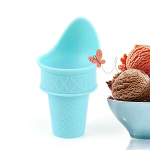 Generic Ice Cream Cone Scoop, Kids Ice Cream Cones Scoop, Mini Ice Cream Cones Reusable, Plastic Ice Cream Cones Kids Scoop, Plastic Ice Cream Cone Scoop, Plastic Cone Shaped Ice Cream Scoop (2PCS)