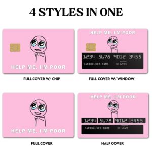 Elegend Credit Card Sticker Skin - 4 Styles Pink Funny Debit, Credit Card Sticker, Key, Debit, Credit, Slim, Waterproof, Anti-Wrinkling Removable Vinyl Debit Skin Cover Credit Card Decals…