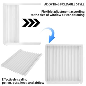 Window Air Conditioner, Side Panels and Frame Set, Adjustable Insulation AC Side Panels Dust-proof AC Side Panels AC Accessories for Winter and Summer Air Conditioner Accordion Filler Kit