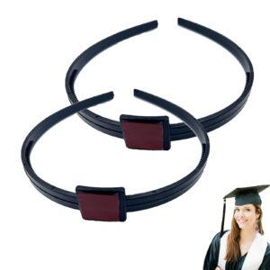 aimery 2024 new graduation cap headband insert secure your grad cap and your hairstyle black graduation cap headband unisex black grad cap headband