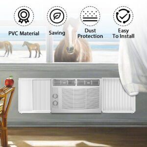 Window Air Conditioner, Side Panels and Frame Set, Adjustable Insulation AC Side Panels Dust-proof AC Side Panels AC Accessories for Winter and Summer Air Conditioner Accordion Filler Kit