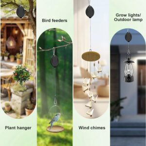 2024 Plant Pulleys for Hanging Plants,Auto Raise and Pull Down,Heavy Duty Retractable Plant Hangers,Auto Raise and Pull Downm,Adjustable Hook for Garden Baskets Pots to Water Bird Feeder(2 Packs)