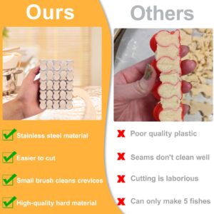 AIERSA Gold Fish Cracker Cutter,25 Cavity Fish Cookie Cutter,Mini Gold Fish Shapes Molds for Cookie,Non-stick Dough, Stainless Steels Cookie Cutters Mold for Baking