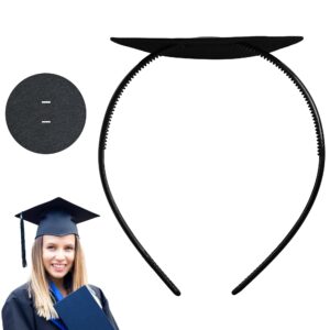 zronze graduation cap headband, secures your graduation cap and hair style hat accessories for graduates, students, women