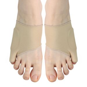 jianlida bunion relief sleeve - toe splint and pinky toe separator for men and women - toe spacer socks - elastic cushions with silicone pads for comfort and protection all-day wear (size: l)