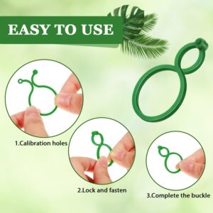 Generic 100 PCS Plant Support Clips for Climbing Plants Outdoor, Tomato Plant Support Vine Clips Plant Flower Lever Loop Gripper Fixing Clips, Secured Plastic Plant Clips Reusable Garden Clips