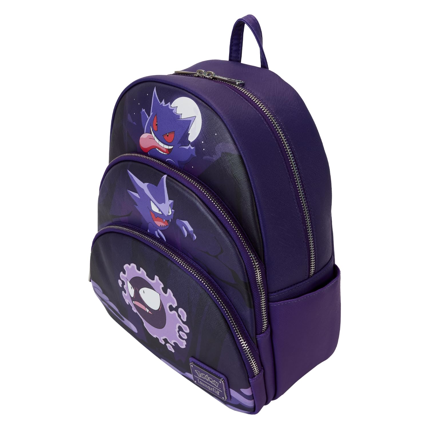 Loungefly Pokemon Gastly Evolutions Triple Pocket Mini Backpack