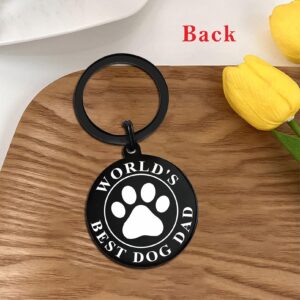 Dog Dad Gifts for Men - Dog Lover Gifts for Men - Best Dog Dad Ever Keychain, Dog Dad Birthday Gift