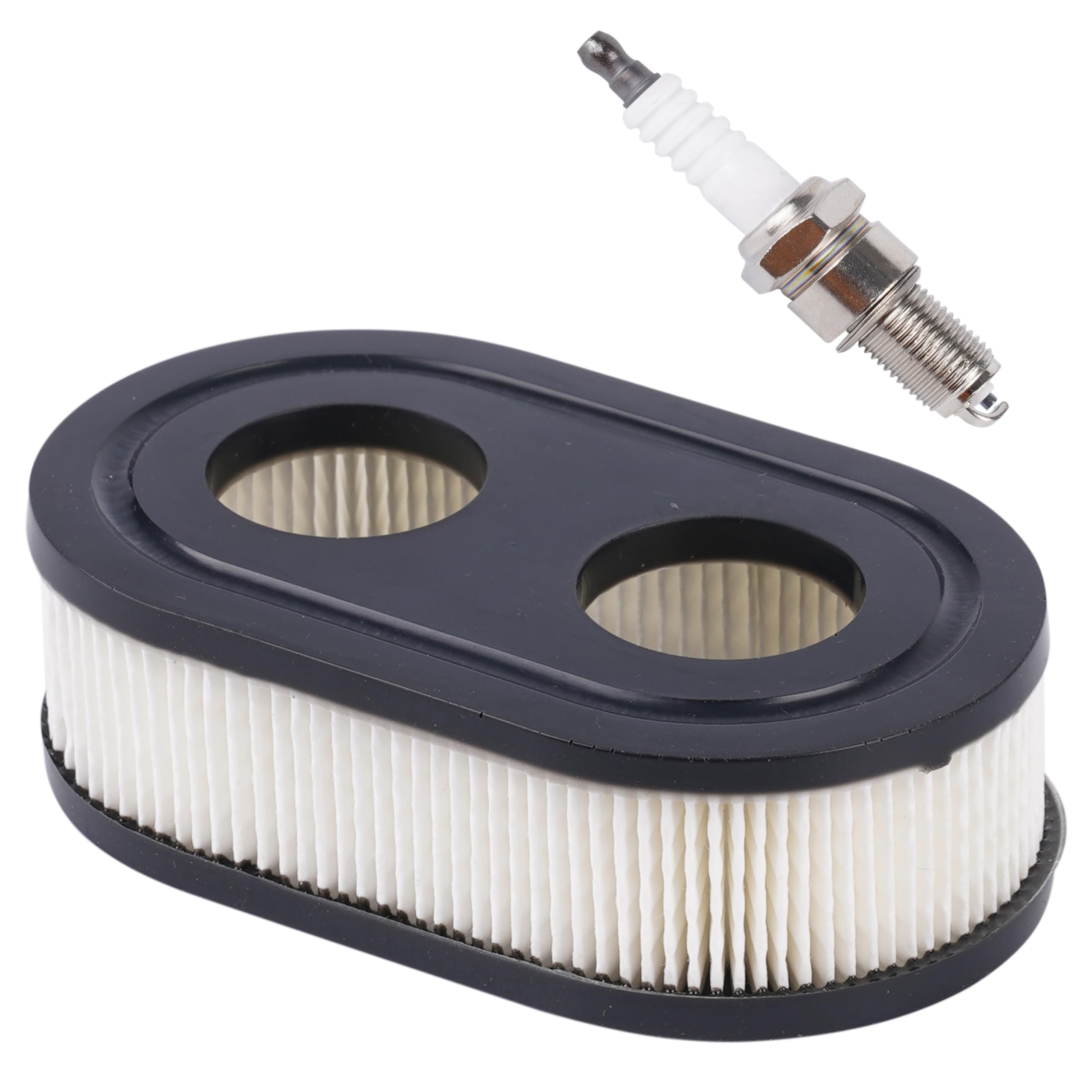 Lawn Mower Air Filter Set Spark Plug for Troy-Bilt TB110 TB115 TB200 TB230 TB330 TB370 Walk Behind Lawn Mower