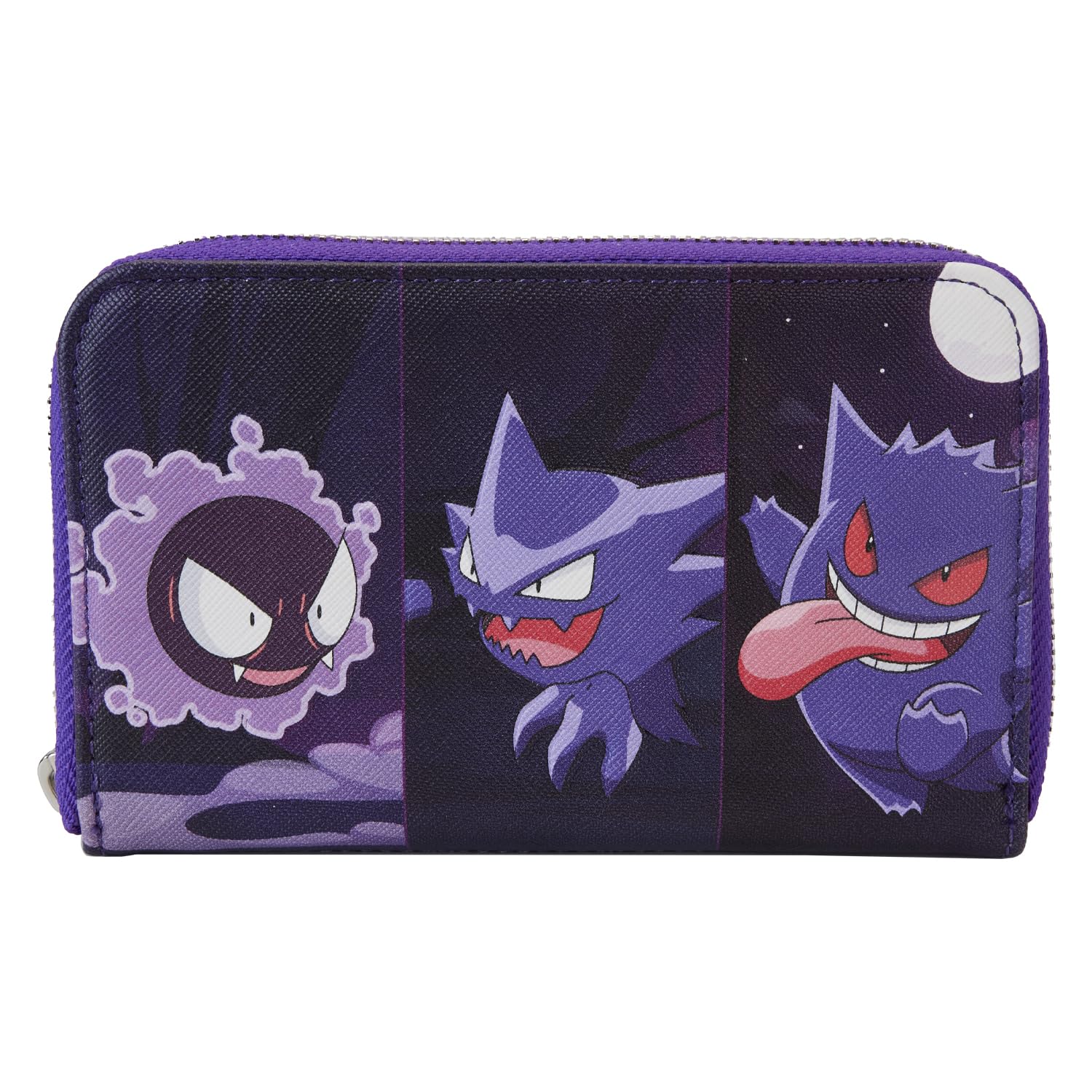 Loungefly Pokemon Gastly Evolutions Zip Around Wallet, Black