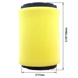 793569 Air filter for Briggs & Stratton 793685 John Deere GY21055 MIU11511 MIU11513 fit LA125 D110 D120 E110 Craftsman YT3000 Husqvarna YTH24V48 Mower Tractor, with Pre Filter Foam & Fuel Filter Kit