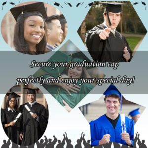 Aimery 2024 New Graduation Cap Headband Insert Secure Your Grad Cap and Your Hairstyle Black Graduation Cap Headband Unisex Black Grad Cap Headband