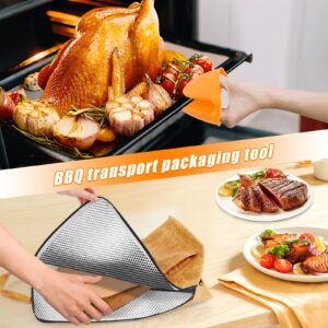 BBQ Blanket for Resting Meat, Brisket Blanket Insulated Resting Bag Blanket for BBQ Smoking and Grilling for Large Briskets/Pork Shoulders/Turkeys Meat Resting Blanket Gloves Reusable Foldable