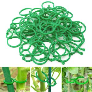 generic 100 pcs plant support clips for climbing plants outdoor, tomato plant support vine clips plant flower lever loop gripper fixing clips, secured plastic plant clips reusable garden clips