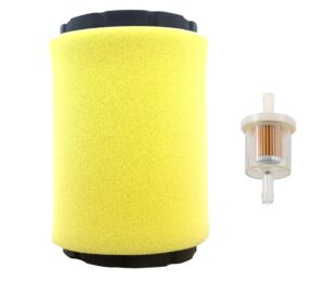 793569 air filter for briggs & stratton 793685 john deere gy21055 miu11511 miu11513 fit la125 d110 d120 e110 craftsman yt3000 husqvarna yth24v48 mower tractor, with pre filter foam & fuel filter kit