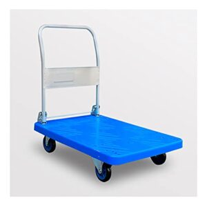 generic hand trucks plastic platform truck with wheels and foldable metal handle for transport household items pc baggage moving hand trucks push cart (size : mute3)