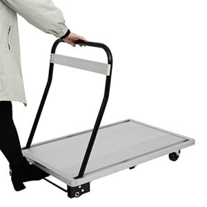 Generic Platform Hand Truck Folding Aluminum Platform Truck with Steel Foldable Handle Moving Platform Push Cart Rolling Flatbed Cart Hand Truck 770 Lbs Foldable (Color : 35.8x23.6x32.2inch)