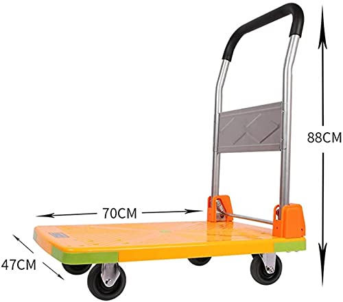 Generic Folding Cart with Wheels, Platform Trucks Push Cart Hand Trucks Utility Carts Service Carts, Wagon Maximum Load 150Kg/330Lb