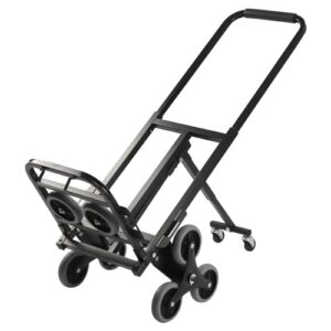 generic telescoping handle hand truck dolly with wheels heavy duty folding dolly for heavy things moving, black