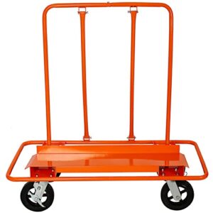 Drywall Cart with 2400 LBS Load Capacity, Drywall Sheet Carts with 8" Rubber Wheels, Heavy Duty Plasterboard Trolley Service Dolly for Handling Sheetrock Sheet Panel