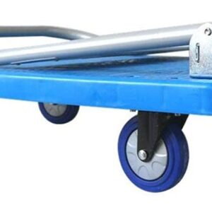 Folding Cart with Wheels, Push Cart Hand Trucks Utility Carts Service Carts Platform Trucks, Foldable Heavy Duty Trolley (Color : 100X60CM)