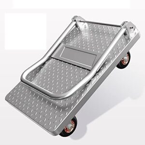 Hand Truck Push Cart Dolly Steel Moving Platform Hand Truck Foldable for Easy Storage and 360 Degree Swivel Wheels Large Load Capacity Utility Cart (Size : Ty1)