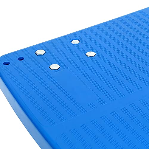 Generic Hand Trucks Plastic Deck Hand Truck Moving Platform Cart with Metal Foldable Handle Silent Wheels for Office Bookstore High Capacity Trolley Push Cart (Size : Blue-Large-Silent)