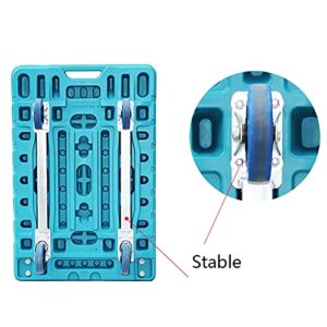 Generic Hand Truck Plastic Flatbed Trolley Metal Foldable Handle and Swivel Wheels fit for Warehouse Platform Hand Truck Factory Load Capacity 660lb Utility Cart (Size : Mute)