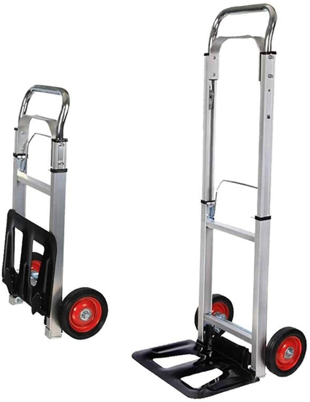 Generic Push Cart Hand Trucks Utility Carts Platform Trucks, Folding Cart with Wheels, Material Transport Equipment, Maximum Load 100Kg/220Lb