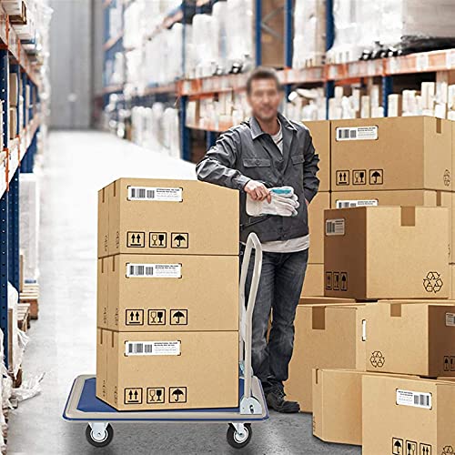 Generic Platform Hand Truck Folding Platform Cart Heavy Duty Hand Truck Moving Push Flatbed Trolley for Warehouse Home Office Factory 660 lbs Weight Capacity Push Dolly for Loading