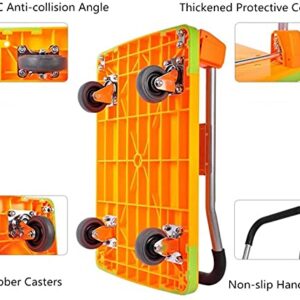 Generic Folding Cart with Wheels, Platform Trucks Push Cart Hand Trucks Utility Carts Service Carts, Wagon Maximum Load 150Kg/330Lb