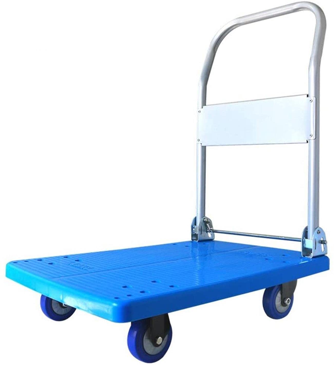 Folding Cart with Wheels, Push Cart Hand Trucks Utility Carts Service Carts Platform Trucks, Foldable Heavy Duty Trolley (Color : 100X60CM)