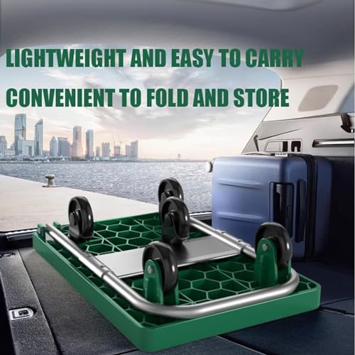 Generic Folding Foldable Moving Warehouse Push Hand Truck Heavy Duty Platform Cart Dolly Transport Truck for Heavy Thing Moving, Green