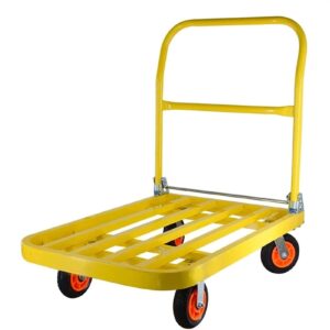 generic platform hand trucks shopping cart, folding cart with wheels, aluminum alloy trolley, maximum load capacity 200kg/440lb