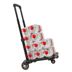 generic hand trucks telescopic folding trolley with solid pvc wheels, portable hand truck, multifunctional car luggage transport vehicle, load 80kg capacity