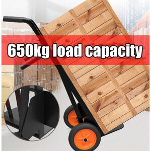 Generic Portable Hand Trucks Foldable Trolley, Folding Cart with Wheels, Luggage Cart Platform Trucks, Load Capacity 650Kg/1430lb