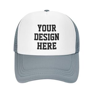 generic custom trucker hat custom hat for men sun cool dad hat personalized mens gray trucker hat