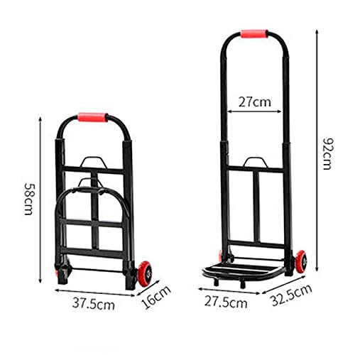 BTJINAN Folding Shopping Cart Pull Cargo Trolley Luggage Cart Portable Handling Small Cart Pull Truck Trailer