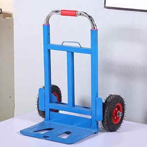 BTJINAN Folding Shopping Cart Pull Cargo Trolley Luggage Cart Portable Handling Small Cart Pull Truck Trailer