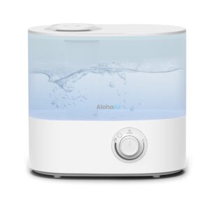 humidifiers for bedroom, 4.0l humidifier for home, cool mist top fill essential oil diffuser, large room, baby, and plants, 7 color lights, quiet, 360° nozzle, auto shut-off