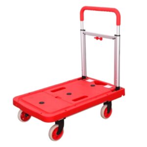 Platform Truck Heavy Platform Truck Metal Flat Handtruck with Wheel Folding Push Cart Luggage Cart Load 330lb Flatbed Cart Moving Dolly Cart Reliable