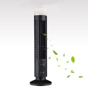 KEMTAT Tower Fan For Bedroom,2 Quiet Speeds,For Bedroom, Living Room, Office,Standing Fans, Bladeless Fan (black) (Color : Black)